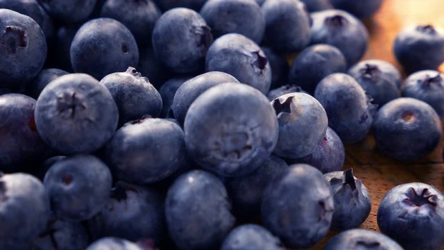 Freshly picked blueberries, close up