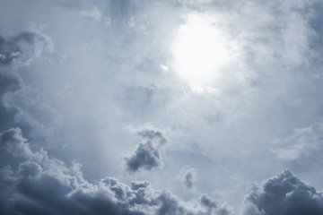 Storm cloud. Windless weather before the storm. There's a big storm coming.