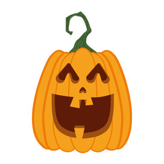 halloween pumpkin with face character