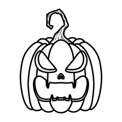 halloween pumpkin with face character