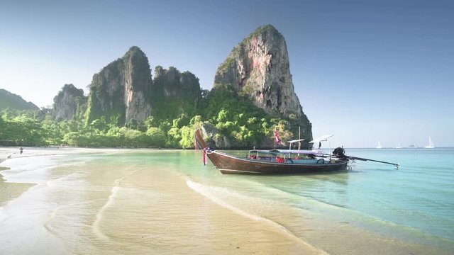boat at ralay beach, Krabi, Thailand