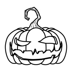 halloween pumpkin with face character