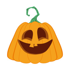halloween pumpkin with face character
