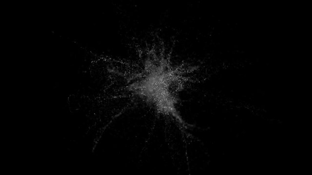 explosion of water. slow motion. alpha matte