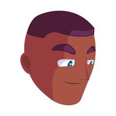 Isolated man head vector design