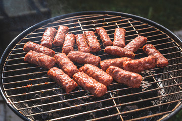 grilled meat rolls, Serbian dish 