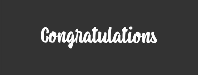 Congratulations calligraphy. Hand written text. Congrats Lettering. Calligraphic vector banner.