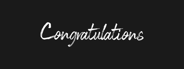 Congratulations calligraphy. Hand written text. Congrats Lettering. Calligraphic vector banner.