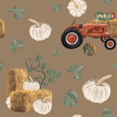 Seamless autumn pattern for textile design