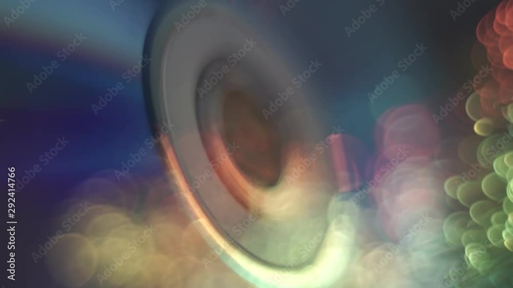 Poster Beautiful abstract circle of shine with particle space  background.