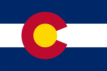 Flag of the State of Colorado Vector illustration