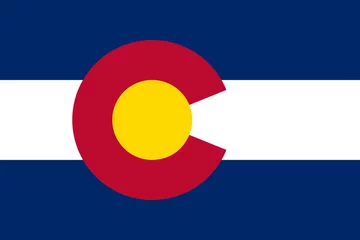 Foto op Canvas Flag of the State of Colorado Vector illustration © yurchello108