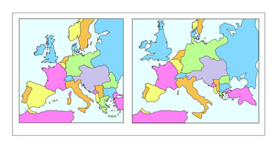 Europe 1914 Political and Population Maps