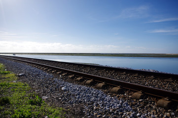 voie ferrée, Faro, Portugal