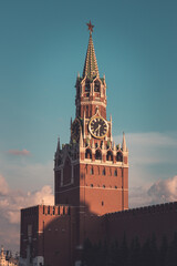 Spasskaya tower, Moscow Kremlin, Popular Landmark, Russia