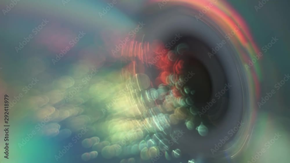 Aufkleber Beautiful abstract circle of shine with particle space  background.