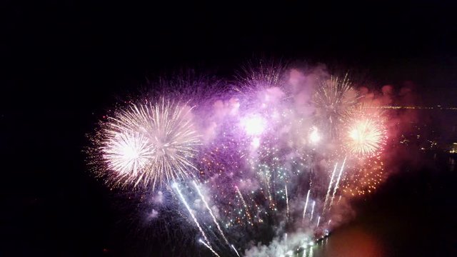 Firework festival and celebration Beautiful and amazing