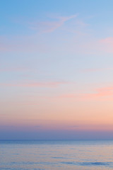 sunset over the sea