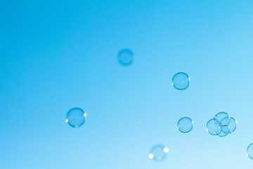 Bubbles against the sky