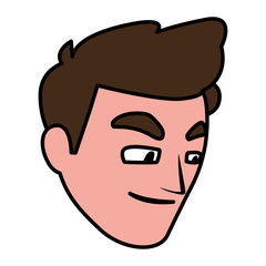 Isolated man head vector design