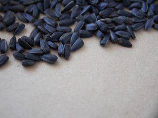Fototapeta na wymiar sunflower seeds are on the table