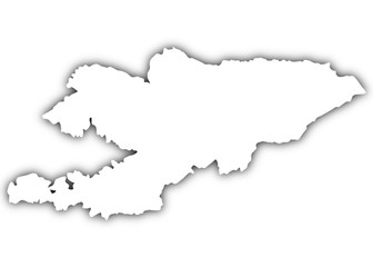 map of Kyrgyzstan