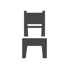 Dining room chair vector icon, simple sign for web site and mobile app.