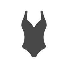 Obraz premium Women swimsuit vector icon, simple sign for web site and mobile app.