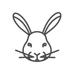 Rabbit vector icon, simple sign for web site and mobile app.