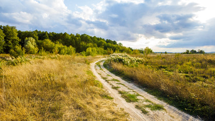 Fototapeta na wymiar Landscape with dirt road