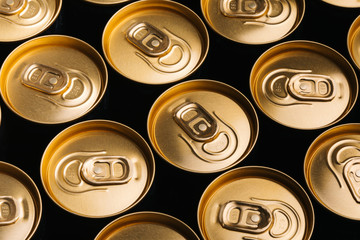 can of beverage top view