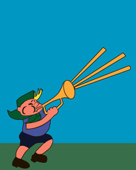 scout plays picking on the pipe