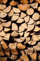 Holz Stapel, brennholz Hintergrund