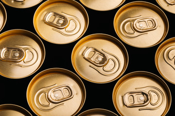 can of beverage top view