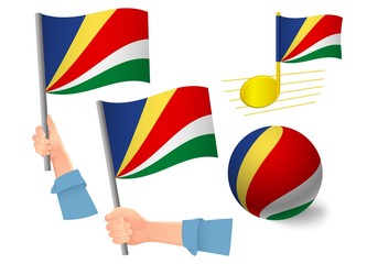 Seychelles flag icon set