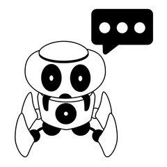 Isolated technology robot vector design