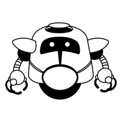 Technology robot cartoon vector design