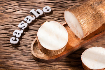 Cassava raw tuber - Manihot esculenta