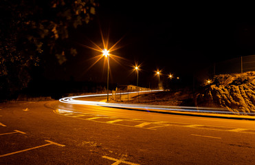 rayo de luces de noche