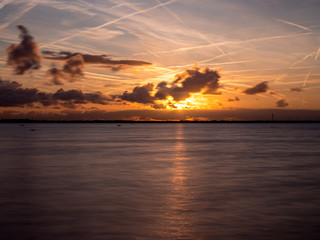 Harderwijk Sunset view with Airplane as memorial