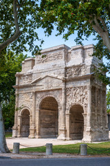 Fototapeta na wymiar Triumphal Arch of Orange, France