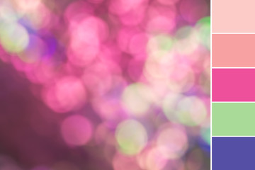 Abstract blur colorful bokeh neon light. Design backdrop color swatch