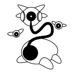 Technology robots cartoons vector design