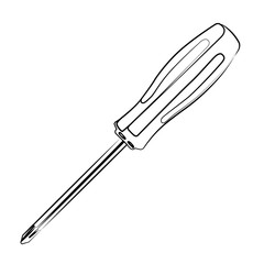 screwdriver phillips head vector illustration