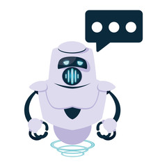 Isolated technology robot vector design