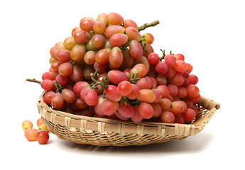 Grapes on a white background 