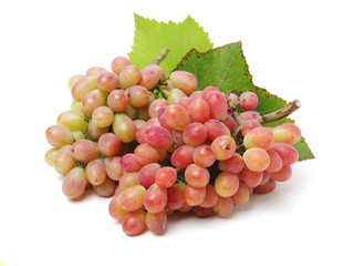 Grapes on a white background 