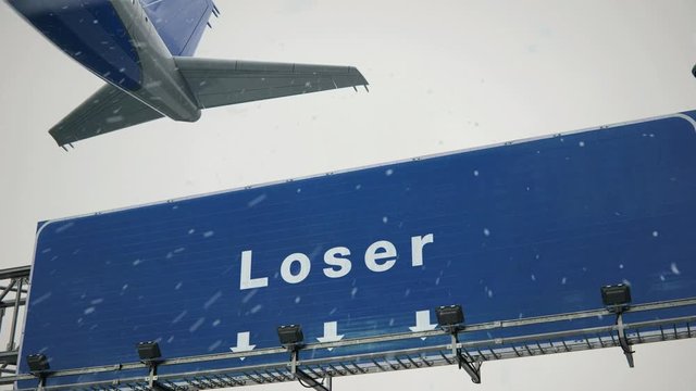 Airplane Takeoff Loser in Christmas