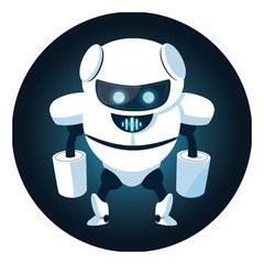 Isolated technology robot vector design