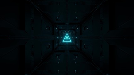 glowing triangle wireframe design 3d illustration background wallpaper,